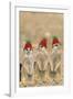 Meerkat Wearing Woolly Christmas Hats-null-Framed Photographic Print