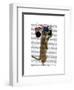 Meerkat with Boom Box Ghetto Blaster-Fab Funky-Framed Art Print