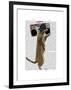 Meerkat with Boom Box Ghetto Blaster-Fab Funky-Framed Art Print