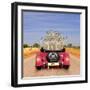 Meerkats in Car Waving-null-Framed Photographic Print