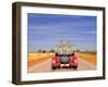 Meerkats in Car Waving-null-Framed Photographic Print