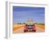 Meerkats in Car Waving-null-Framed Photographic Print