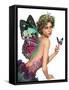Meet A Butterfly Ca-Atelier Sommerland-Framed Stretched Canvas