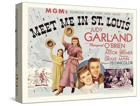 Meet Me in St. Louis, UK Movie Poster, 1944-null-Stretched Canvas