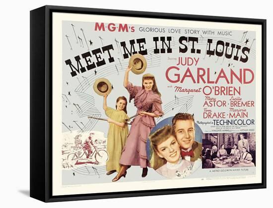 Meet Me in St. Louis, UK Movie Poster, 1944-null-Framed Stretched Canvas