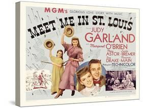 Meet Me in St. Louis, UK Movie Poster, 1944-null-Stretched Canvas