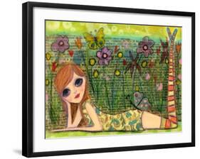 Meet Me in the Garden-Wyanne-Framed Giclee Print