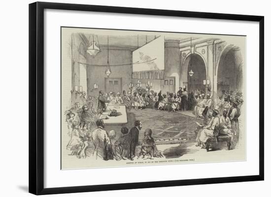 Meeting at Surat, in Aid of the Patriotic Fund-null-Framed Giclee Print