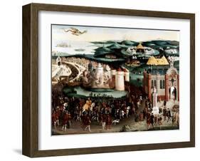 Meeting at the Field of the Cloth of Gold near Guines, France, 7 June 1520-Friedrich Bouterwerk-Framed Giclee Print