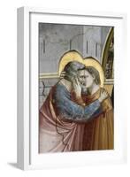 Meeting at the Golden Gate, Detail-Giotto di Bondone-Framed Giclee Print