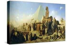 Meeting Between Cambyses II and Psammetichus III-Jean Adrien Guignet-Stretched Canvas