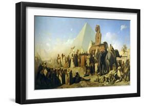 Meeting Between Cambyses II and Psammetichus III-Jean Adrien Guignet-Framed Giclee Print