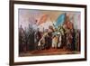 Meeting between Philip II, Capetian King of France and Henry II, Plantagenet King of England-Gillot Saint-Evre-Framed Giclee Print