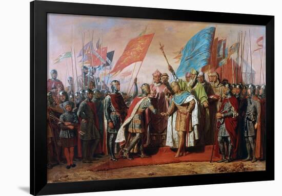 Meeting between Philip II, Capetian King of France and Henry II, Plantagenet King of England-Gillot Saint-Evre-Framed Giclee Print