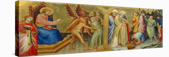 Meeting Between Saints James and Hermogenes-Lorenzo Monaco-Stretched Canvas