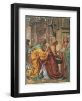 Meeting Between St Anne and St Joachim, Detail from Stories of St Joseph-Bernardino Luini-Framed Giclee Print