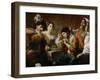 Meeting in a Tavern (Musician and Drinker)-Valentin de Boullogne-Framed Giclee Print