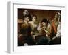 Meeting in a Tavern (Musician and Drinker)-Valentin de Boullogne-Framed Giclee Print