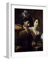 Meeting in Tavern-Valentin de Boulogne-Framed Giclee Print