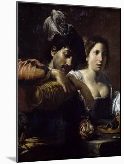Meeting in Tavern-Valentin de Boulogne-Mounted Giclee Print