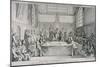 Meeting in the Guildhall Council Chamber, City of London, 1750-Hubert Francois Gravelot-Mounted Giclee Print