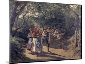 Meeting in the Woods-Ferdinand Waldmüller-Mounted Giclee Print