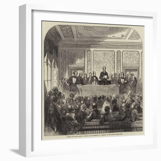 Meeting in Willis's Rooms, St James'S, for the Erection of a Memorial to the Late Sir Robert Peel-null-Framed Giclee Print