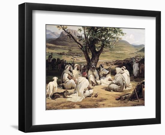 Meeting of Arabian Chiefs-Horace Vernet-Framed Art Print