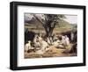 Meeting of Arabian Chiefs-Horace Vernet-Framed Art Print