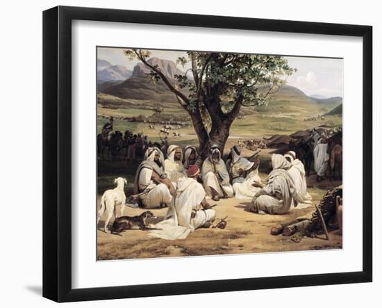 Meeting of Arabian Chiefs-Horace Vernet-Framed Art Print