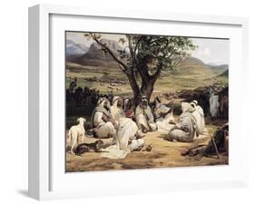 Meeting of Arabian Chiefs-Horace Vernet-Framed Art Print