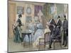 Meeting of Aristocratic Families in the Living Room-Tarker-Mounted Giclee Print