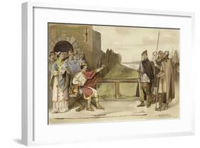 Meeting of Charles the Bald and Roruk the Norseman, Nijmegen, 870-Willem II Steelink-Framed Giclee Print