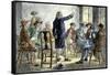 Meeting of Colonists Protesting British Treatment Before the American Revolution-null-Framed Stretched Canvas