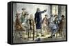 Meeting of Colonists Protesting British Treatment Before the American Revolution-null-Framed Stretched Canvas