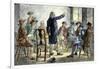 Meeting of Colonists Protesting British Treatment Before the American Revolution-null-Framed Giclee Print