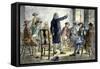 Meeting of Colonists Protesting British Treatment Before the American Revolution-null-Framed Stretched Canvas