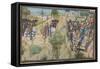 Meeting of Conrad III of Germany and Louis VII of France-null-Framed Stretched Canvas