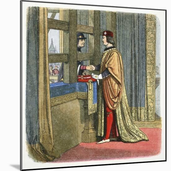 Meeting of Edward IV of England and Louis XI of France at Picquigny, France, 1475 (1864)-James William Edmund Doyle-Mounted Giclee Print