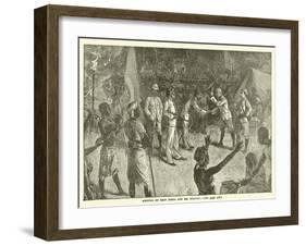 Meeting of Emin Pasha and Mr Stanley-null-Framed Giclee Print