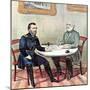 Meeting of Generals Grant (Lef) and Lee, American Civil War, 1865-Currier & Ives-Mounted Giclee Print
