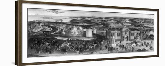 Meeting of Henry VIII and Francis I, at the Field of Cloth of Gold, 1520-null-Framed Giclee Print