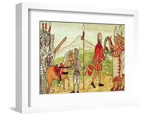 Meeting of Hernando Cortes and Montezuma-Diego Duran-Framed Giclee Print