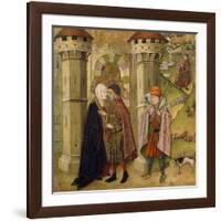 Meeting of Joachim and Anne Outside Golden Gate at Jerusalem-Jaume Huguet-Framed Giclee Print