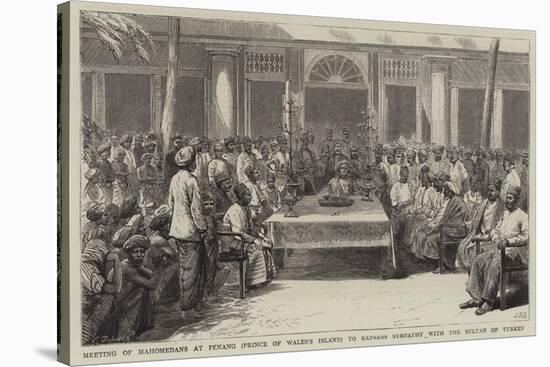 Meeting of Mahomedans at Penang (Prince of Wales's Island) to Express Sympathy with the Sultan of T-null-Stretched Canvas