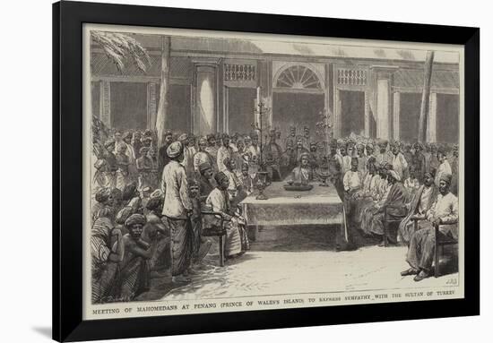 Meeting of Mahomedans at Penang (Prince of Wales's Island) to Express Sympathy with the Sultan of T-null-Framed Giclee Print