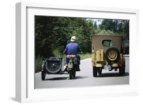 Meeting of Military Vehicles, Moto Guzzi Sidecars, 1941-null-Framed Giclee Print