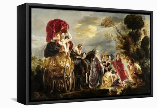 Meeting of Odysseus and Nausicaa-Jacob Jordaens-Framed Stretched Canvas