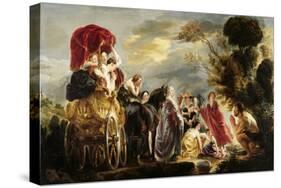 Meeting of Odysseus and Nausicaa-Jacob Jordaens-Stretched Canvas