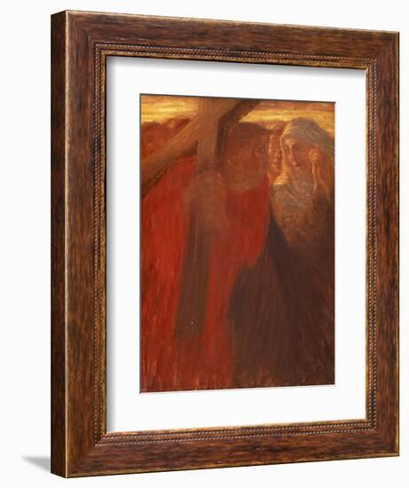 Meeting of Pious Women, Stations of Cross, 1901-Gaetano Previati-Framed Giclee Print